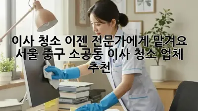 이사 청소? 이젠 전문가에게 맡겨요! 서울 중구 소공동 이사 청소 업체 추천
