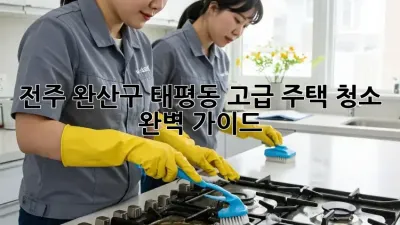 전주 완산구 태평동 고급 주택 청소, 완벽 가이드